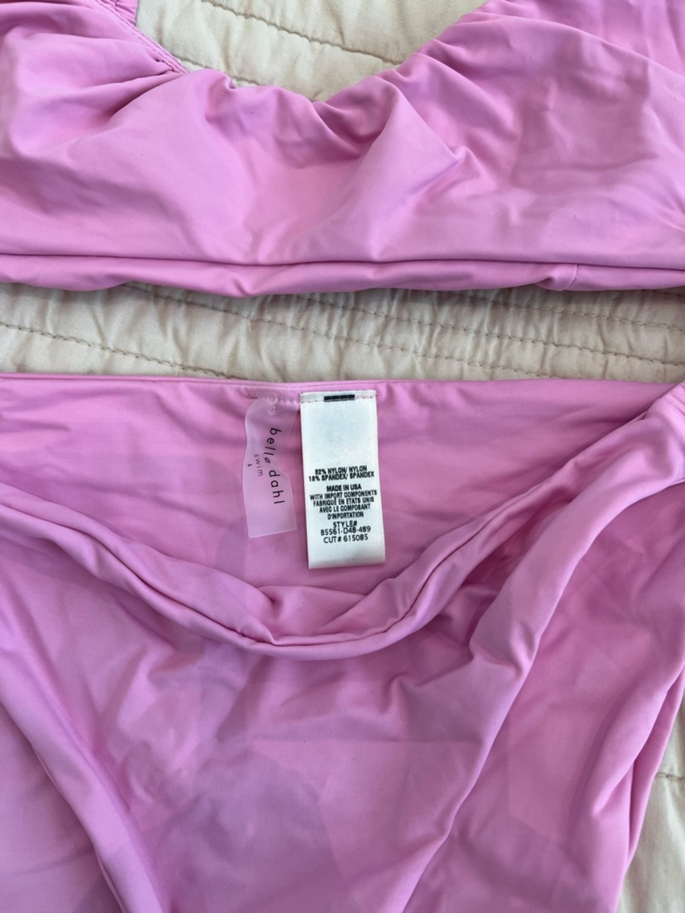 Bella Dahl Light Pink Bandeau Bikini Set